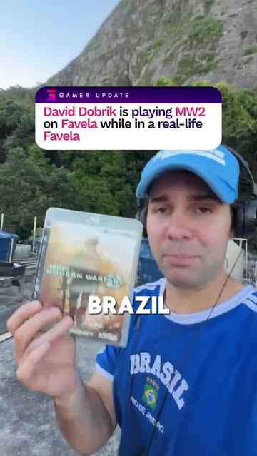 David Dobrik is playing MW2 on Favela while in a real-life favela #daviddobrik #mw2 #gaming